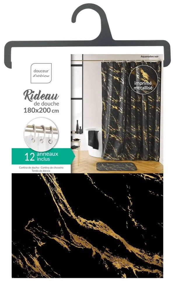 Sprchový záves 180x200 cm Aquamarbre – douceur d'intérieur