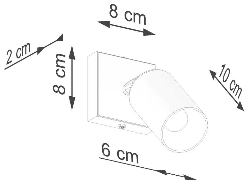 Sollux Lighting Nástenné svietidlo WINX čierne/zlaté