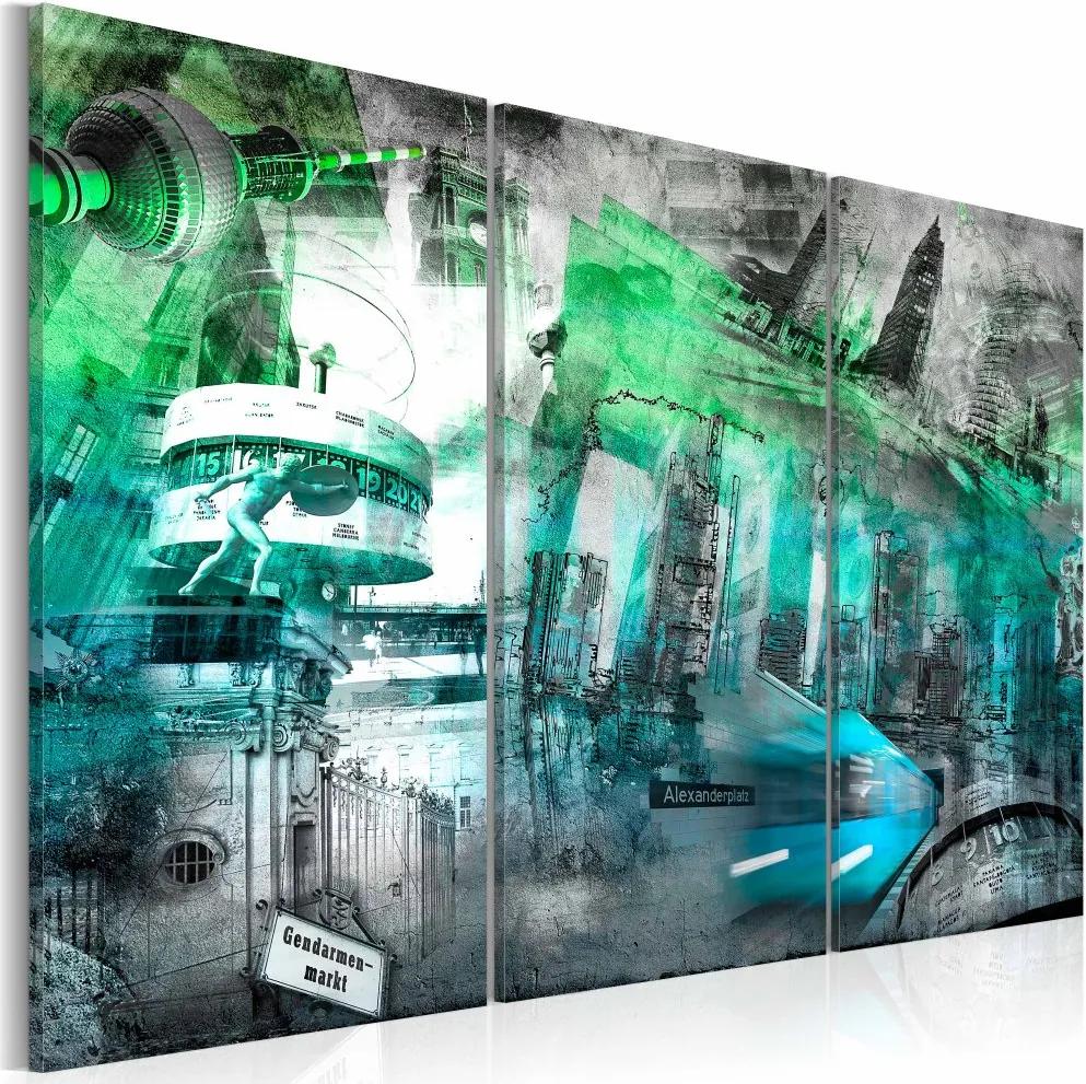 Obraz na plátne Bimago - Berlín - architektura (zelený) 60x40 cm