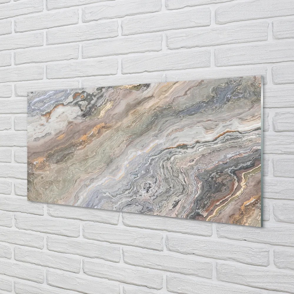 Sklenený obklad do kuchyne Onyx kamenná stavba 100x50 cm