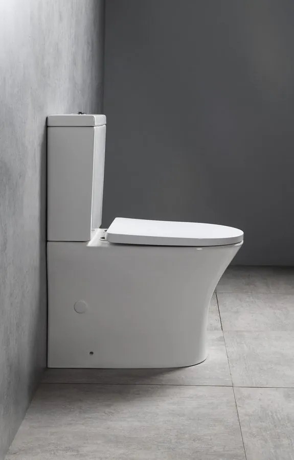Bruckner Bruckner, DARIO RIMLESS WC kombi misa s nádržkou, spodný/zadný odpad, biela, 201.437.4