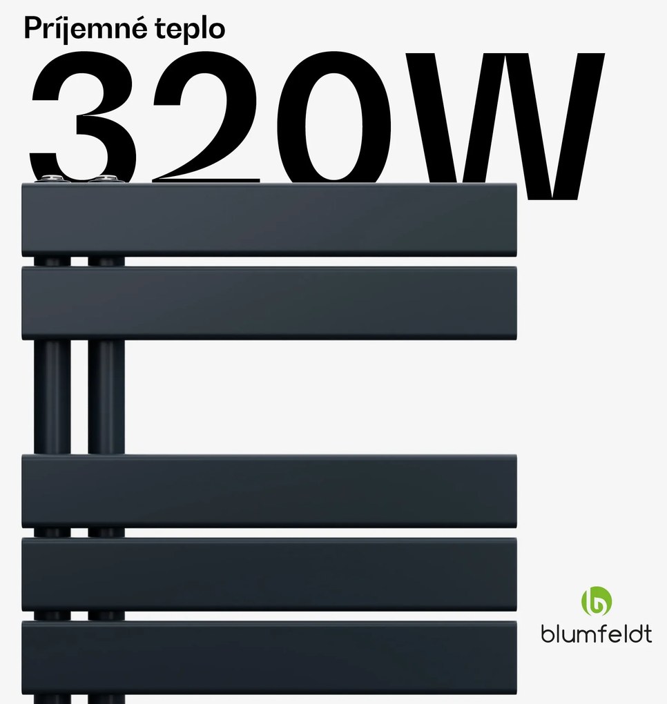 Blumfeldt Fairmont radiátor, 45 x 80 cm, nástenný, moderný dizajn, teplovodný