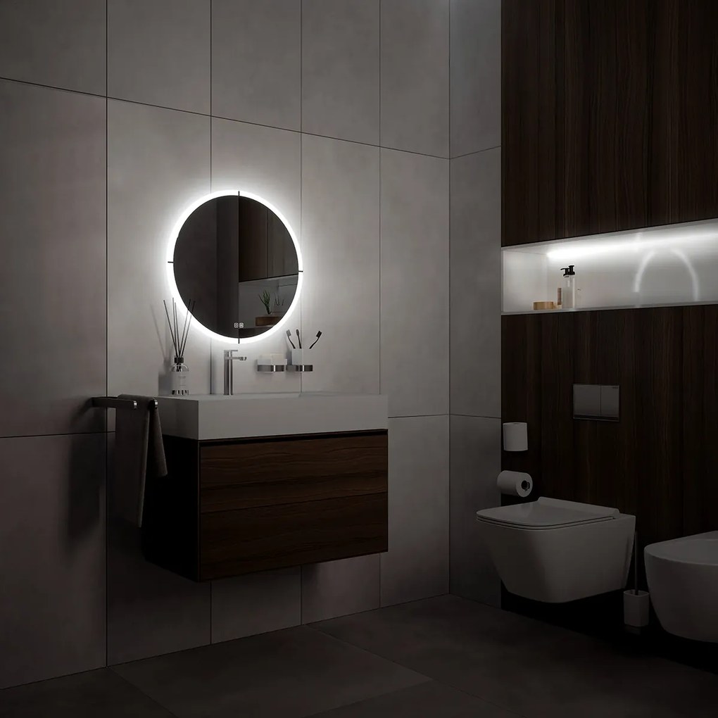 Nimco Okrúhle LED zrkadlo pr. 800 s dvoma dotykovými senzormi - ZP 24002RVX