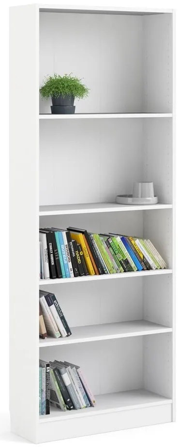 Biela knižnica Tvilum Basic, 79 x 203 cm