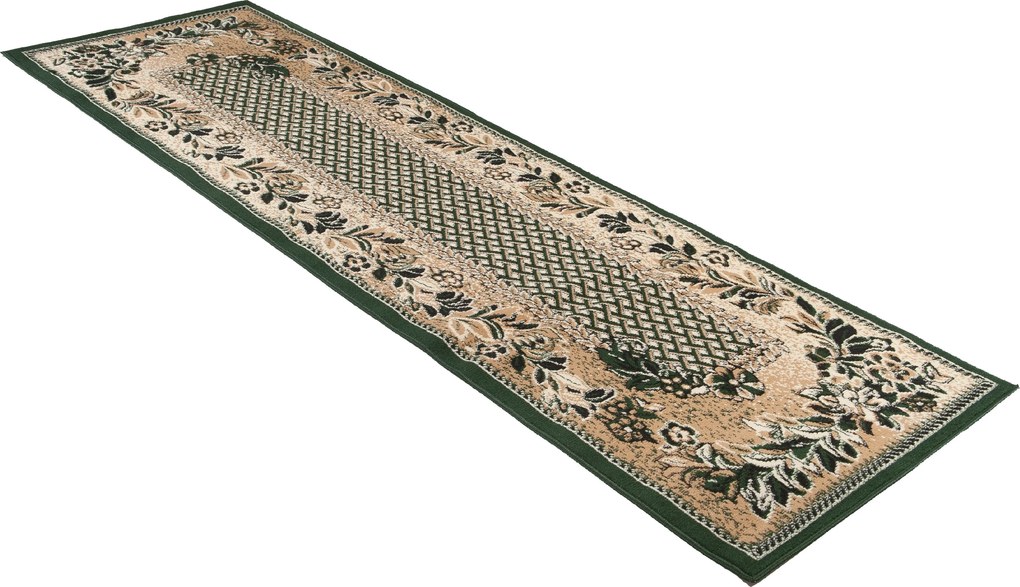 TA Koberec 7192C TMAVO BÉŽOVÁ ATLAS PP ZELENÁ Rozmer: 100x250 cm