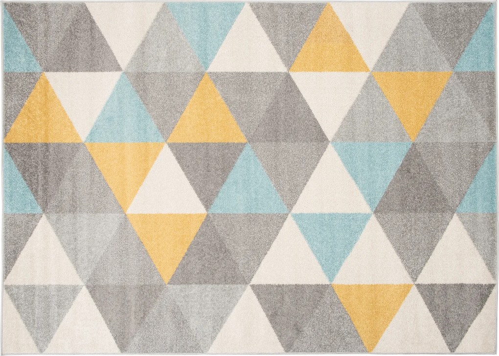 TA Koberec C940M TMAVO_ŠEDÁ/TYRKYSOVO AZÚROVÁ Rozmer: 180x270 cm