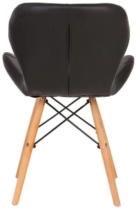 ModernHome Jedálenská stolička sada 4 ks - čierne, DC-005 BLACK