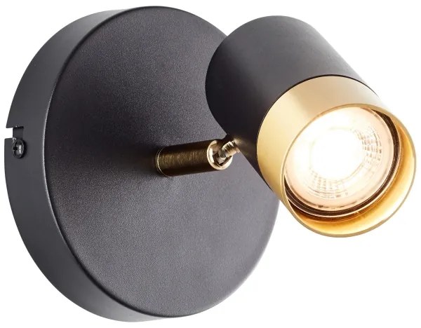 Brilliant - LED nástenné bodové svietidlo VIGOLO 1xGU10/5W/230V čierna/zlatá