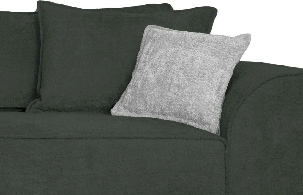 Pohovka John, tmavo zelená látka so štruktúrou