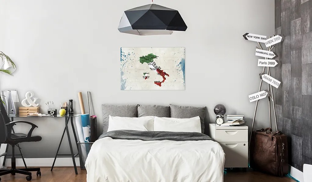 Artgeist Obraz na korku - Italy [Cork Map] Veľkosť: 90x60