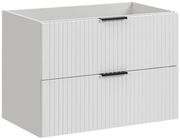 Kúpeľňová zostava Casad 80 cm s umývadlom, skrinkami a zrkadlom biela/dub wotan