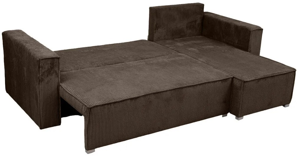 Tmavohnedá rohová pohovka SMART COSARO, obojstranná + 2 vankúšiky ZADARMO