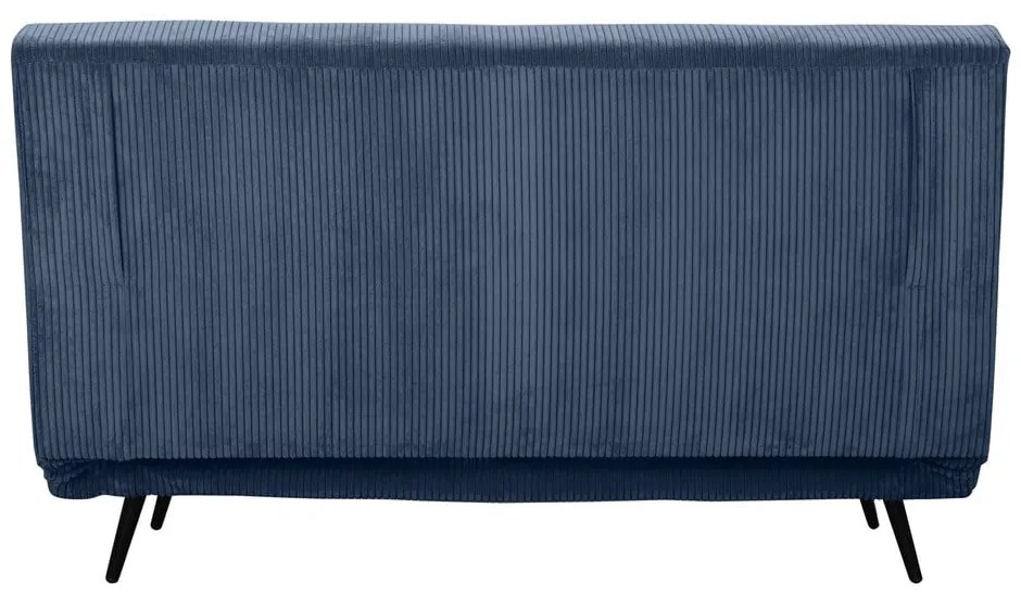 Modrá menčestrová rozkladacia pohovka 140 cm Mallory – Støraa