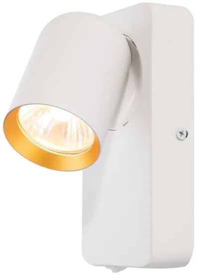 Nástenné bodové svietidlo ANDY 1xGU10/8W/230V biela/zlatá