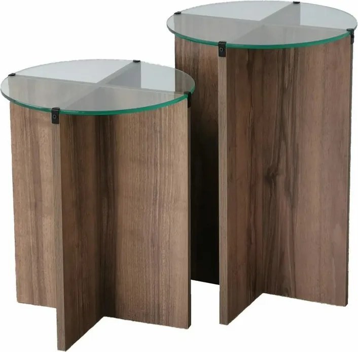 Súprava odkladacích stolíkov Lily Walnut, 2 ks