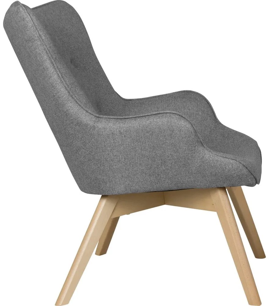 Sivé kreslo Niko – Ropez