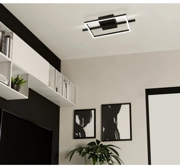 Eglo 901115 - LED Stmievateľné stropné svietidlo AMANDOLO LED/17W/230V čierna + DO