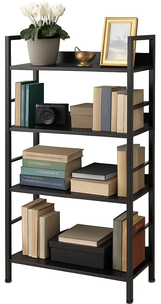 Regál VARBERG 125x60 cm čierny