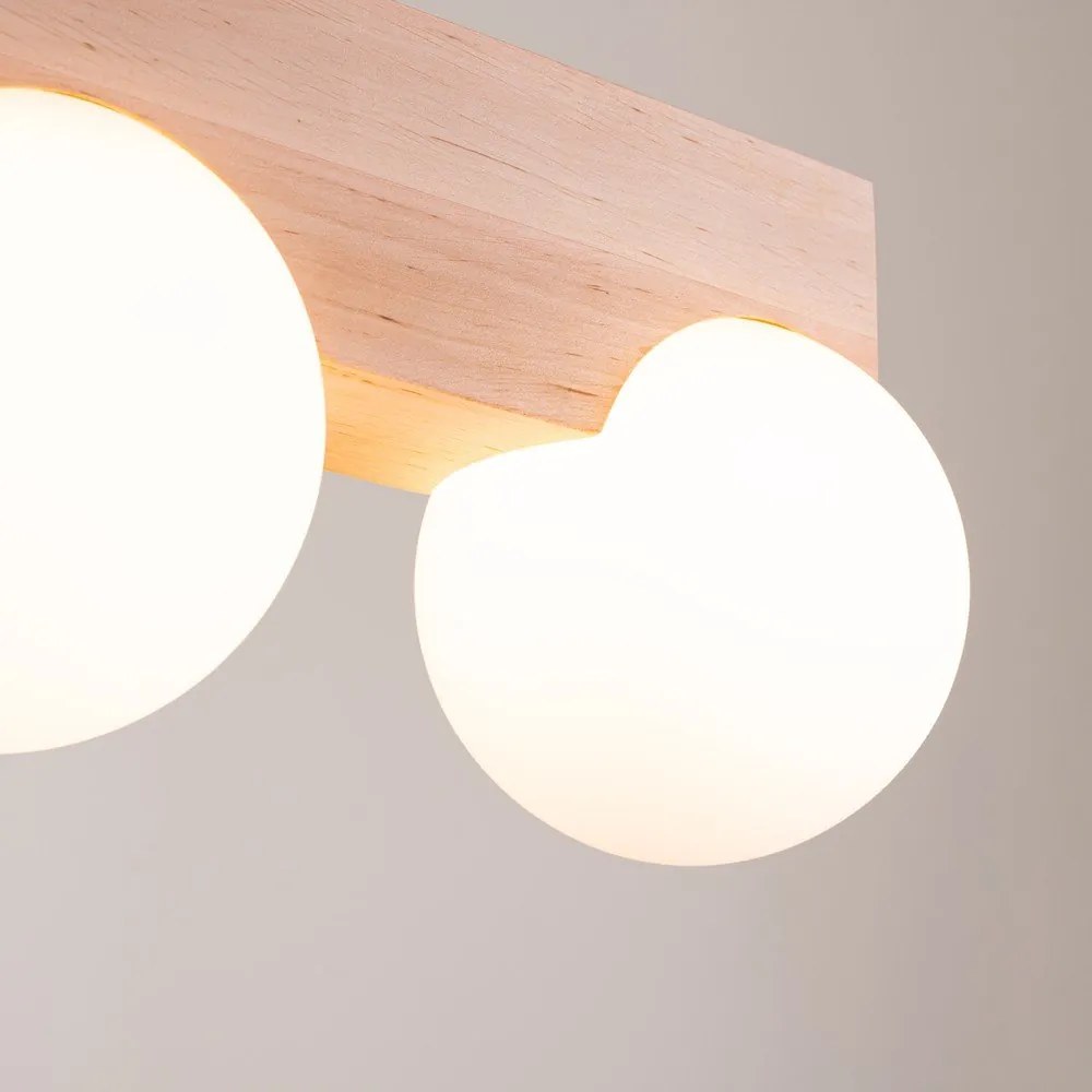 Biele/v prírodnej farbe stropné svietidlo so skleneným tienidlom ø 12 cm Solum – Sollux