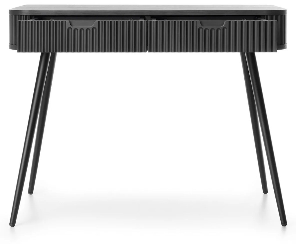 Toaletný stolík Zova 103 cm čierny/čierny rám