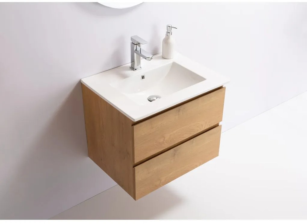 TUANA CERANO - Umývadlo keramické Todo - nábytkové - biela lesklá - 61x46,5 cm, CER-431593