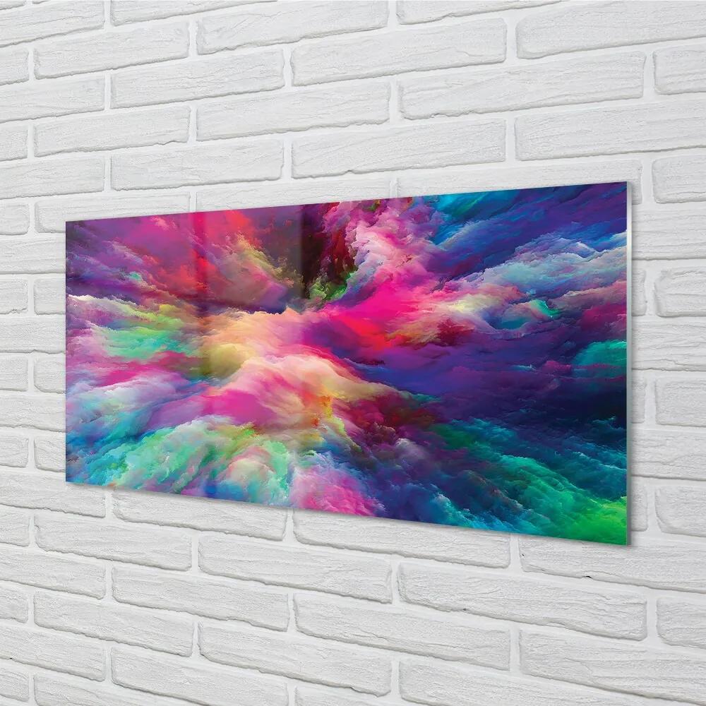 Sklenený obraz fraktály farebné 125x50 cm