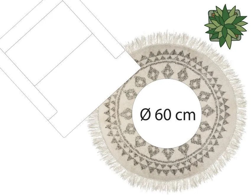 ATMOSPHERA Koberec Etnik, (fi) 120 cm, béžová