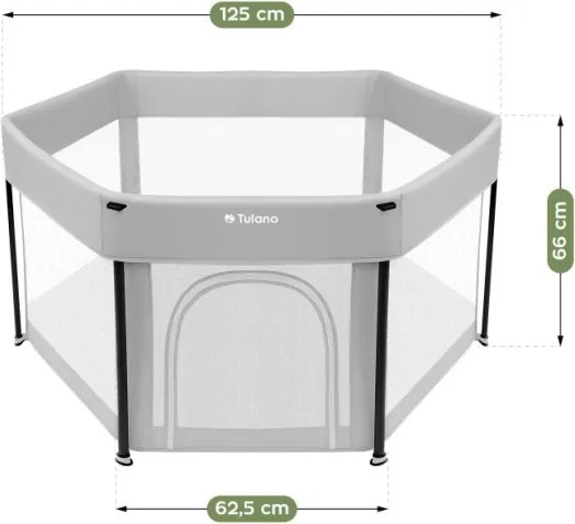 Detská ohrádka Cozy 30 sivá