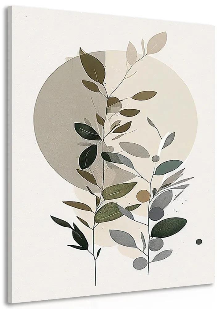 Obraz minimalistické rastlinky v boho štýle Varianta: 80x120