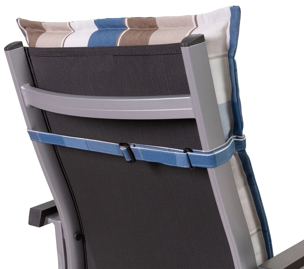 Blumfeldt Prato, čalúnená podložka, podložka na stoličku, podložka na nižšie polohovacie kreslo, na záhradnú stoličku, polyester, 50 × 100 × 8 cm
