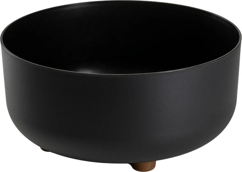 Plastový květináč na nožičkách TERRA 14,4x29,7 cm černý