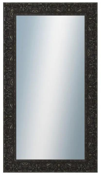 DANTIK - Zrkadlo v rámu, rozmer s rámom 50x90 cm z lišty PRAHA čierna (2753)