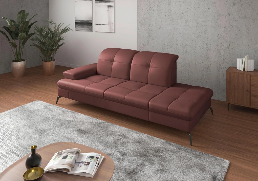 XXXLutz LEŇOŠKA, koža, červenohnedá Sit & More - Online Only obývacie izby - 00014401217H