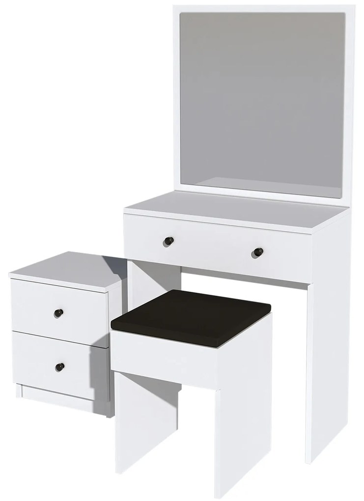 Toaletný stolík Nikki (Biela). Akcia -21%. Vlastná spoľahlivá doprava až k Vám domov. 1071718