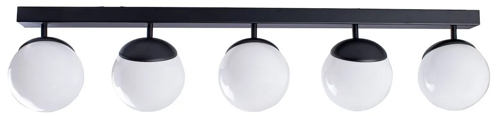 Stropné svietidlo Sfera, 5x biele sklenené tienidlo, b