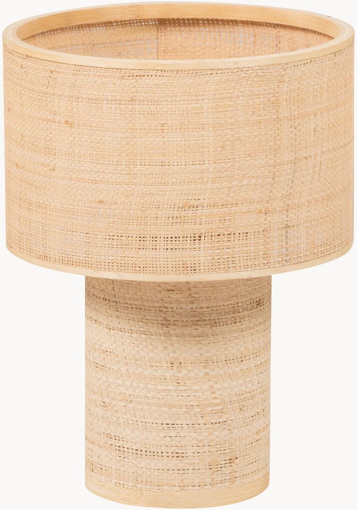 Ručne tkaná stolová lampa z rafie Syro