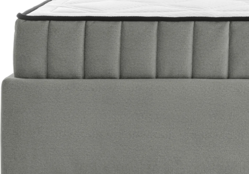 Posteľ Joy 160x200 cm, svetlo šedá látka