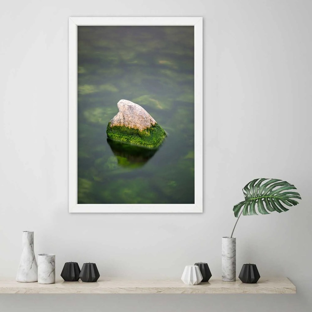 Gario Plagát Kameň vo vode Farba rámu: Bez rámu, Rozmery: 30 x 45 cm