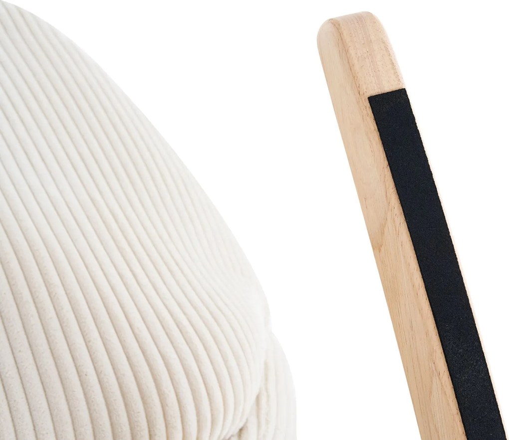 Hojdacie kreslo, relaxačné kreslo s poťahom z menčestru, béžové