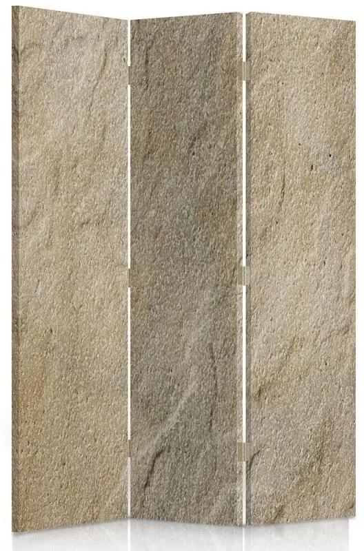 Ozdobný paraván, Pískovec - 110x170 cm, trojdielny, obojstranný paraván 360°