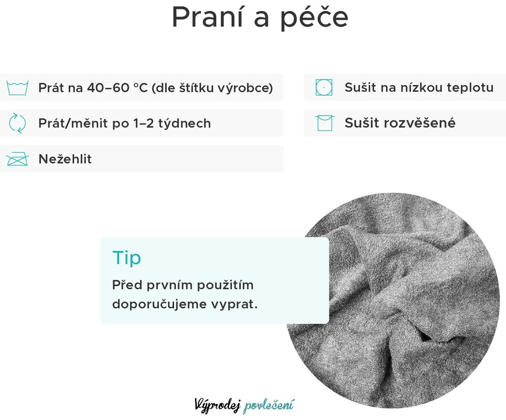 Froté plachta béžová 90x200 cm