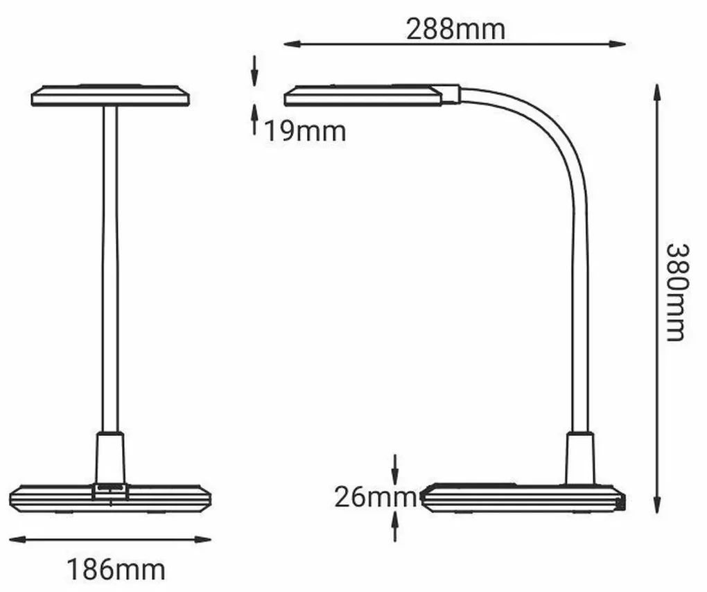 Stolná lampa Elise Nilsen LED BLACK BL006 BL006