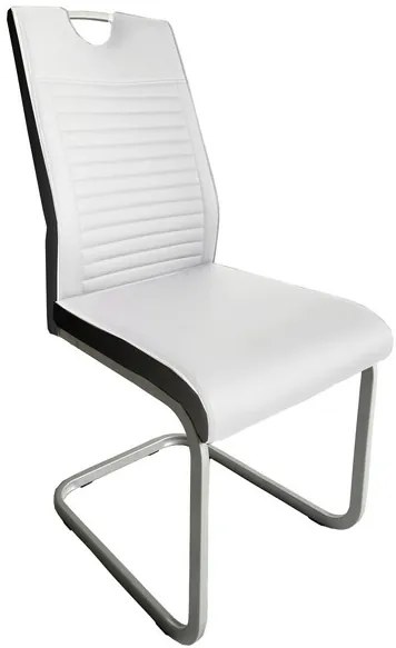 Jedálenská stolička Rindul, biela/čierna ekokoža