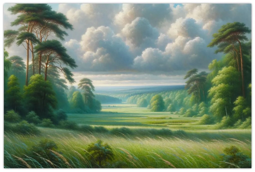 Obraz - Zelená krajina (90x60 cm)