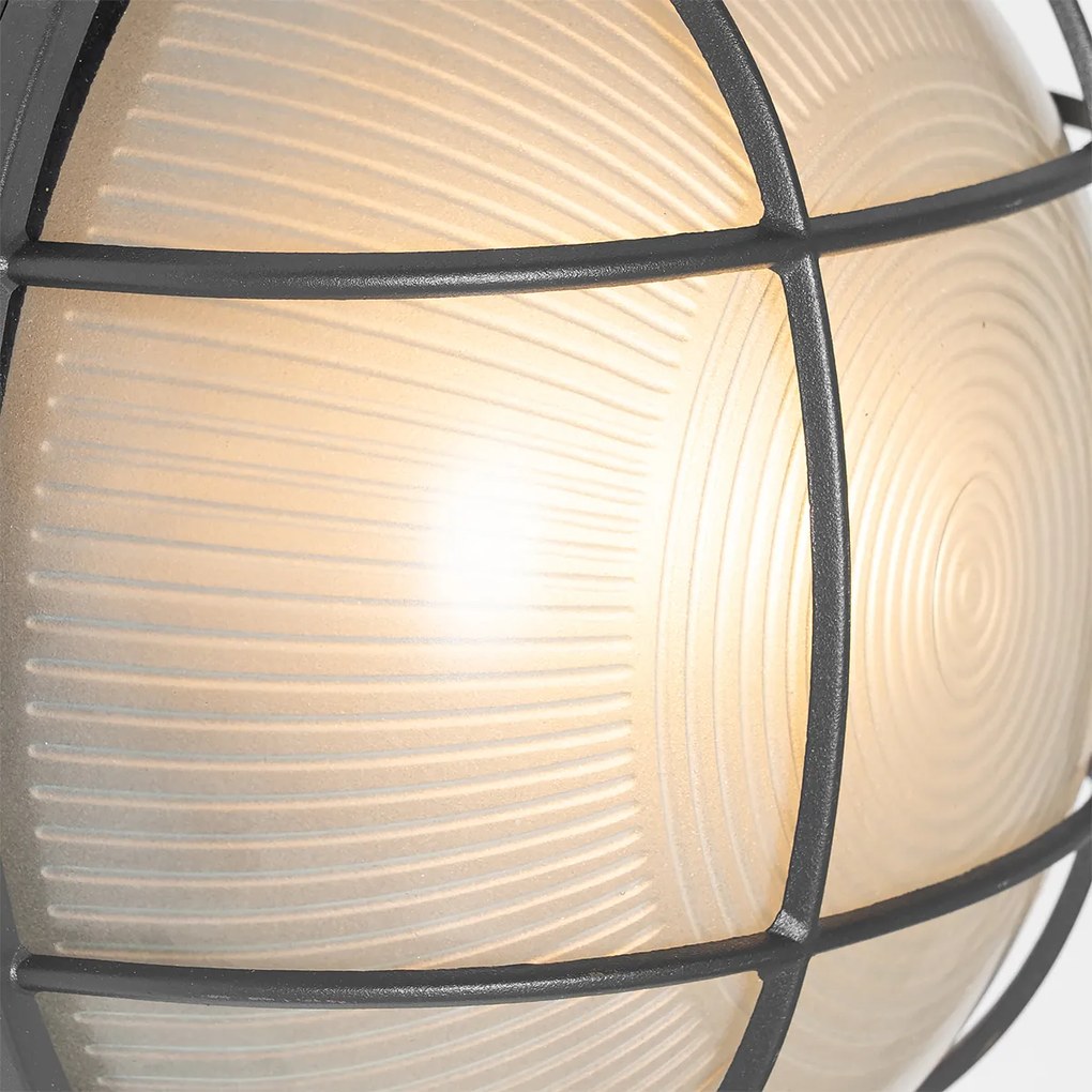 Priemyselná vonkajšia nástenná lampa tmavosivá IP44 - Hanneke