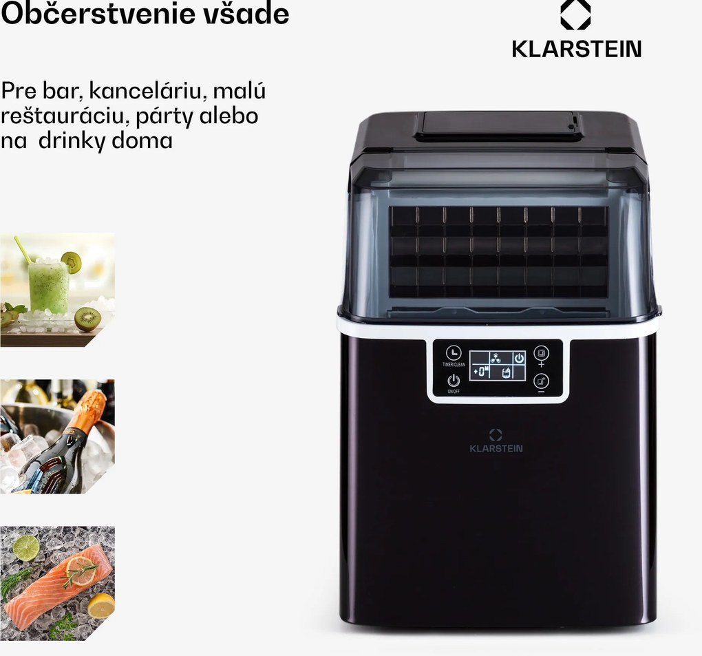 Klarstein Chios, výrobník ľadu, 20 kg/24 h, Auto-Clean, nádrž 3,2 l