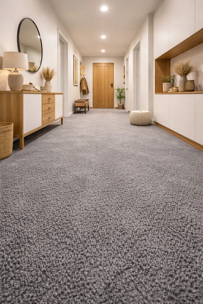 Koberec metráž Primavera 283, na mieru, šíře 4m, šedá, resine, chodba / predsieň, Beaulieu International Group