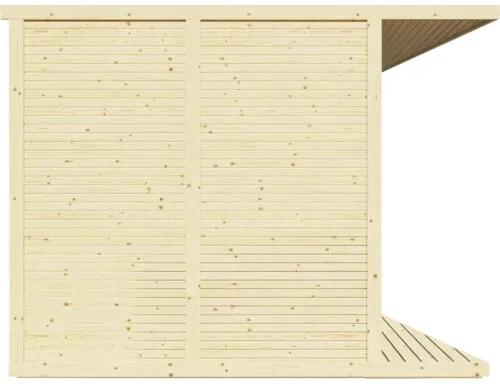 Drevený záhradný domček Bertilo Design Concept prírodný 237x297 cm