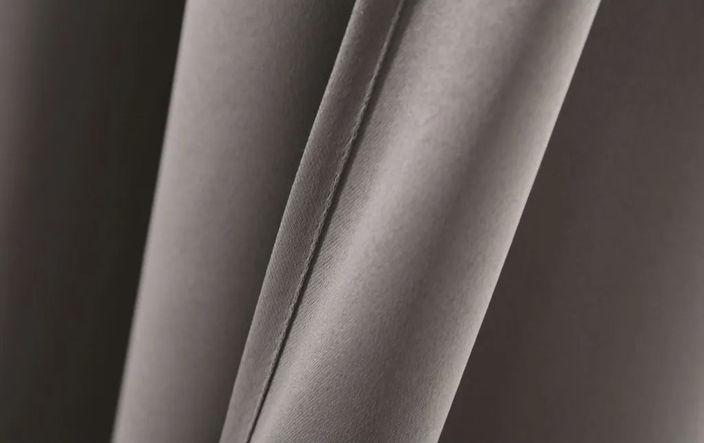 Záves OXFORD 140x270 cm, sivo-hnedý Zavesenie: Riasiaca páska