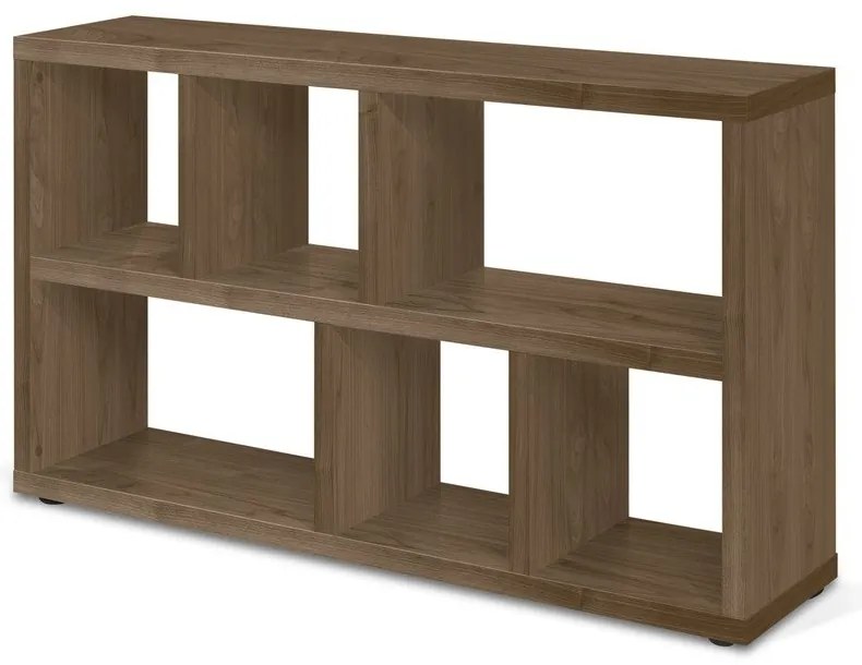 Hnedá knižnica v dekore orecha 150x83 cm Berlin – TemaHome